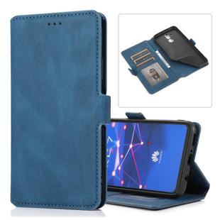 For Huawei Mate 20 Lite Retro Magnetic Closing Clasp Horizontal Flip Leather Case with Holder & Card Slots & Photo Frame & Wallet(Navy Blue)