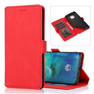 For Huawei Mate 20 Pro Retro Magnetic Closing Clasp Horizontal Flip Leather Case with Holder & Card Slots & Photo Frame & Wallet(Red)