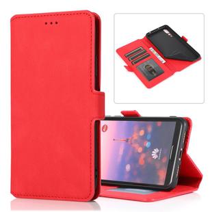 For Huawei P20 Pro Retro Magnetic Closing Clasp Horizontal Flip Leather Case with Holder & Card Slots & Photo Frame & Wallet(Red)