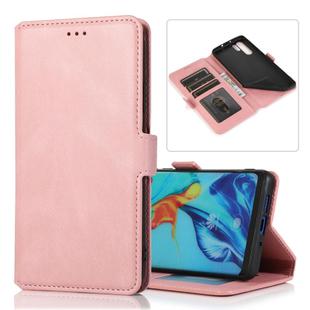 For Huawei P30 Pro Retro Magnetic Closing Clasp Horizontal Flip Leather Case with Holder & Card Slots & Photo Frame & Wallet(Rose Gold)