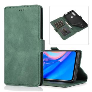 For Huawei Y9 Prime (2019) Retro Magnetic Closing Clasp Horizontal Flip Leather Case with Holder & Card Slots & Photo Frame & Wallet(Green)