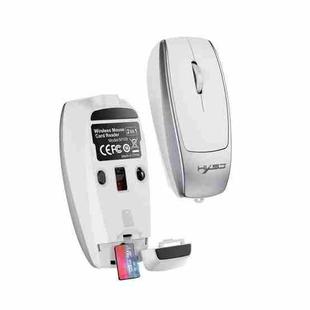 HXSJ M109 Mini Wireless Mouse, 3D Right, TF Card Reader, 4D Mute Buttons(Space Silver)