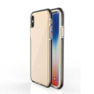 For iPhone X / XS TPU Double-color Shockproof Protective Case(Black)