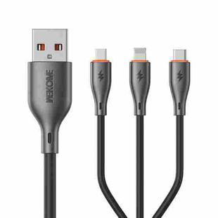 WK WDC-79 3 in 1 Kinkong Flash Series 1.2m 66W PVC Fast Charging Data Cable, Interface:USB to Type-C+8 Pin+Micro(Black)