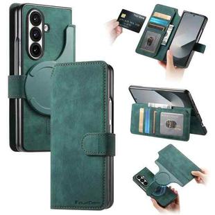 For Samsung Galax Z Fold7 5G CaseNeo MagSafe RFID Anti-theft Retro Leather Phone Case(Green)