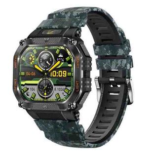 HT34 1.75 inch IPS Screen 3ATM Outdoor Sports BT Smart Watch(Camouflage)