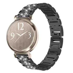14mm For Garmin Lily 2 xDfind Diamond Jewelry Steel Watch Band(Black)