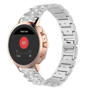 18mm For Fossil Female Sport / Charter HR xDfind Diamond Jewelry Steel Watch Band(Silver)