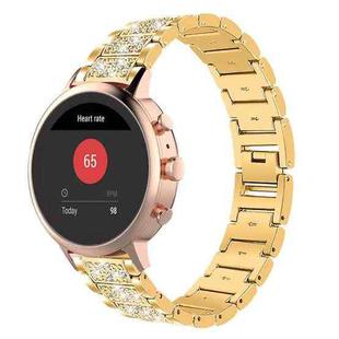 18mm For Fossil Female Sport / Charter HR xDfind Diamond Jewelry Steel Watch Band(Gold)