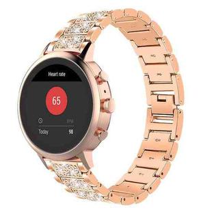 18mm For Fossil Female Sport / Charter HR xDfind Diamond Jewelry Steel Watch Band(Rose Gold)
