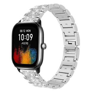 20mm For Amazfit Active 2 / GTS4 Mini xDfind Diamond Jewelry Steel Watch Band(Silver)
