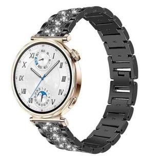 22mm For Huawei Watch GT5/GT5 Pro/4/4 Pro xDfind Diamond Jewelry Steel Watch Band(Black)