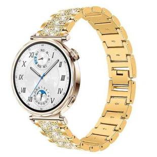 18mm For Huawei GT5/GT4 41mm / OPPO Watch X2 Mini xDfind Diamond Jewelry Steel Watch Band(Gold)