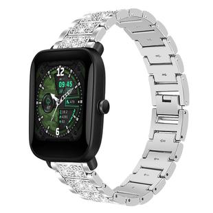 20mm For Amazfit Bip U / Lite / Bip 3 Pro xDfind Diamond Jewelry Steel Watch Band(Silver)