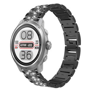 20mm For COROS APEX 2 42mm / PACE 2 xDfind Diamond Jewelry Steel Watch Band(Black)