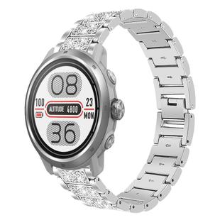20mm For COROS APEX 2 42mm / PACE 2 xDfind Diamond Jewelry Steel Watch Band(Silver)