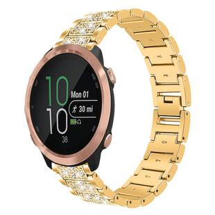 20mm For Garmin Forerunner 570 42mm/245/645/158 xDfind Diamond Jewelry Steel Watch Band(Gold)