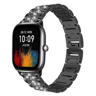 20mm For Amazfit GTS4 mini/GTS3/2/2E/GT2 mini xDfind Diamond Jewelry Steel Watch Band(Black)