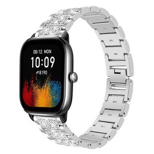 20mm For Amazfit GTS4 mini/GTS3/2/2E/GT2 mini xDfind Diamond Jewelry Steel Watch Band(Silver)