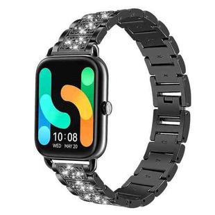 20mm For Xiaomi Haylou RS4 Plus LS11 xDfind Diamond Jewelry Steel Watch Band(Black)
