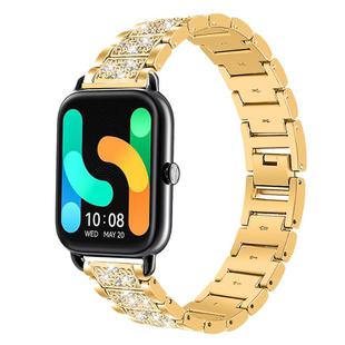 20mm For Xiaomi Haylou RS4 Plus LS11 xDfind Diamond Jewelry Steel Watch Band(Gold)