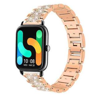 20mm For Xiaomi Haylou RS4 Plus LS11 xDfind Diamond Jewelry Steel Watch Band(Rose Gold)