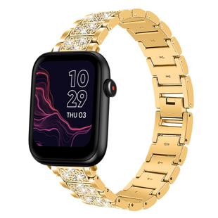 20mm For Ticwatch GTH / E3 / E / 2 xDfind Diamond Jewelry Steel Watch Band(Gold)