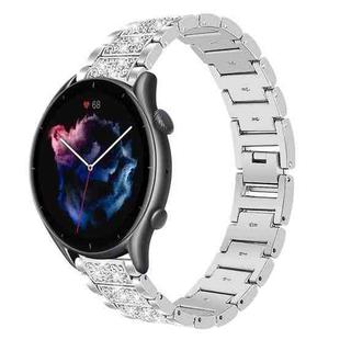 22mm For Amazfit GTR 4/3/3 Pro/Bip6/Bip5 xDfind Diamond Jewelry Steel Watch Band(Silver)