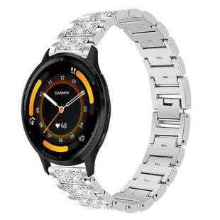 22mm For Garmin Venu 3 / vivoactive4 xDfind Diamond Jewelry Steel Watch Band(Silver)