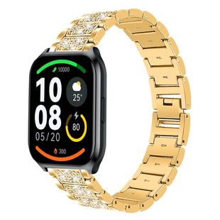 22mm For Xiaomi Haylou Watch LS09B / LS05S / LS10 xDfind Diamond Jewelry Steel Watch Band(Gold)