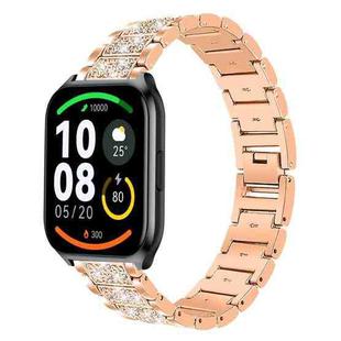 22mm For Xiaomi Haylou Watch LS09B / LS05S / LS10 xDfind Diamond Jewelry Steel Watch Band(Rose Gold)
