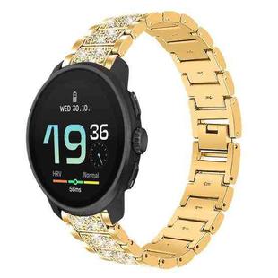 22mm For Suunto Race S / Race / 9 Peak / 5 Peak xDfind Diamond Jewelry Steel Watch Band(Gold)