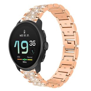 22mm For Suunto Race S / Race / 9 Peak / 5 Peak xDfind Diamond Jewelry Steel Watch Band(Rose Gold)