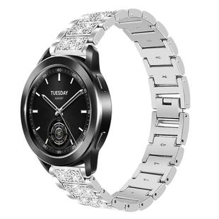 22mm For Xiaomi Watch S3/2 Pro/S2/S1 xDfind Diamond Jewelry Steel Watch Band(Silver)
