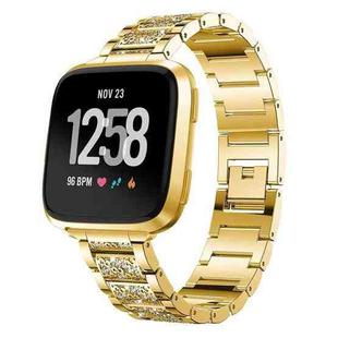For Fitbit Versa 4 / 3 / Sense2 / 1 20mm xDfind Diamond Jewelry Stainless Steel Watch Band(Gold)