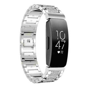 For Fitbit Inspire 2 / Ace 3 14mm xDfind Diamond Jewelry Stainless Steel Watch Band(Silver)
