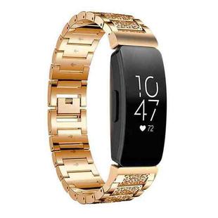 For Fitbit Inspire 2 / Ace 3 14mm xDfind Diamond Jewelry Stainless Steel Watch Band(Rose Gold)