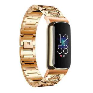 For Fitbit Luxe / Special Edition 12mm xDfind Diamond Jewelry Stainless Steel Watch Band(Rose Gold)