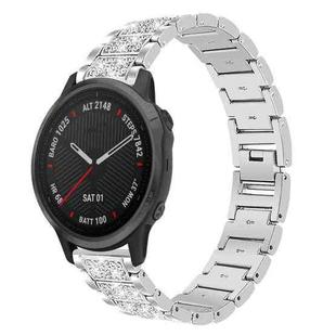For Garmin Fenix 8/7S/6S/5S 20mm 18mm xDfind Diamond Jewelry Stainless Steel Watch Band(Silver)