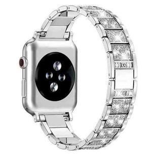 For Apple Watch 38 / 40 / 41 / S10 42mm xDfind Diamond Jewelry Stainless Steel Watch Band(Silver)