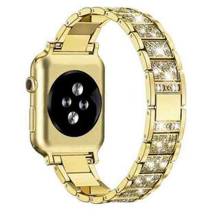 For Apple Watch 38 / 40 / 41 / S10 42mm xDfind Diamond Jewelry Stainless Steel Watch Band(Gold)