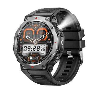 KT85 1.43 inch Screen 5ATM Outdoor Sports Smart Watch with Strong Flashlight(Black)