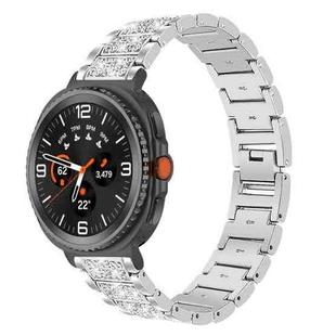 For Samsung Galaxy Watch8 20mm xDfind Diamond Jewelry Stainless Steel Watch Band(Silver)