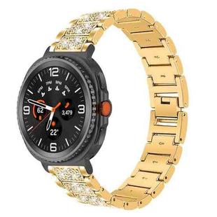 For Samsung Galaxy Watch8 20mm xDfind Diamond Jewelry Stainless Steel Watch Band(Gold)