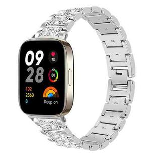 For Redmi Watch 3 20mm xDfind Diamond Jewelry Stainless Steel Watch Band(Silver)
