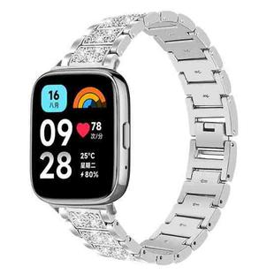 For Redmi Watch 3 Active / Lite 20mm xDfind Diamond Jewelry Stainless Steel Watch Band(Silver)