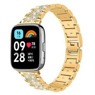 For Redmi Watch 3 Active / Lite 20mm xDfind Diamond Jewelry Stainless Steel Watch Band(Gold)