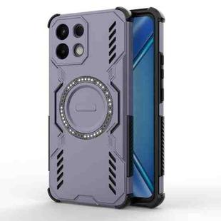 For OPPO K13 5G Butterfly Armor MagSafe Magnetic Ring Shockproof Phone Case(Purple)