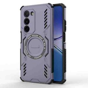 For OPPO A5 5G Global / K13x 5G Butterfly Armor MagSafe Magnetic Ring Shockproof Phone Case(Purple)