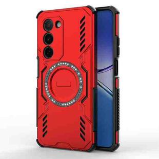 For OPPO A5 5G Global / K13x 5G Butterfly Armor MagSafe Magnetic Ring Shockproof Phone Case(Red)